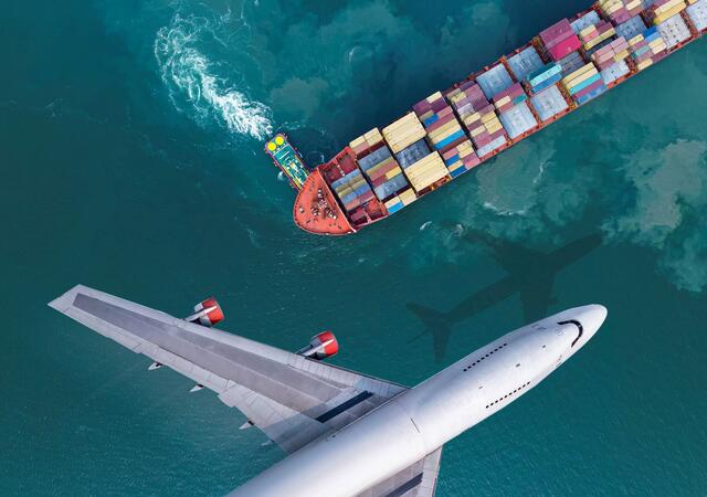 cargo and airplane